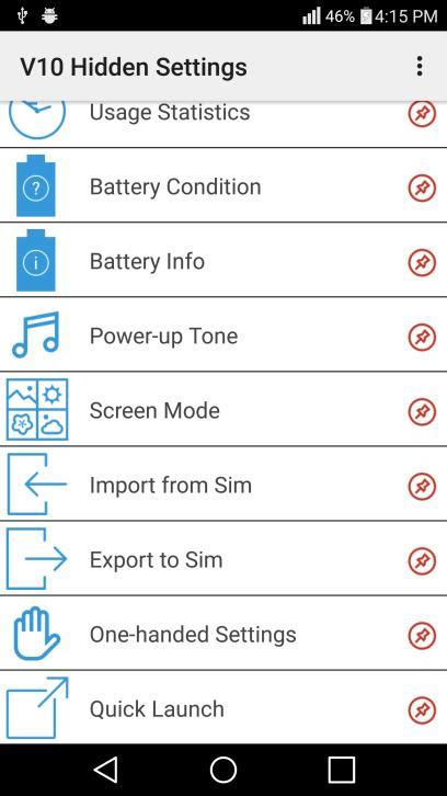 LG V10 Hidden Settings No Root for Android 